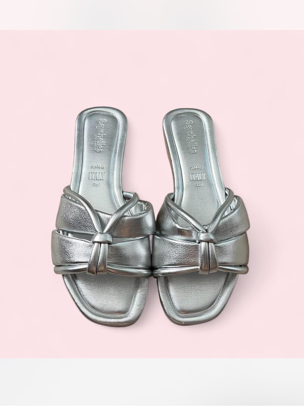 Seychelles Sandals Women’s Size 7 Silver Metallic Party Euro Summer Spring
